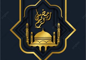 Eid Card Design Vector Free Download Ramadan Kareem islamic Design with Calligraphy and Mosque