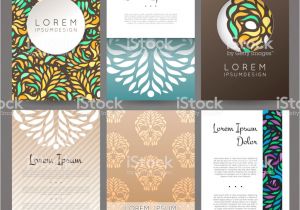 Eid Card Design Vector Free Download Set Of Vector Design Templates Business Card with Floral