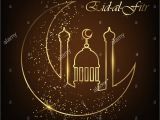 Eid Card Eid Ul Adha Eid Al Fitr Grua Karte Mit Line Moschee Kuppel Mond Und