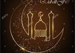 Eid Card Eid Ul Adha Eid Al Fitr Grua Karte Mit Line Moschee Kuppel Mond Und