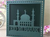 Eid Card Ideas for Teachers 100pcs Happy Eid Laser Cut Invitations Cards Greeting Card Ramadan Decorations islamic Party Happy Eid Mubarak Decorations