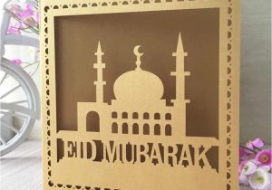 Eid Invitation Card for Friends 100pcs Happy Eid Laser Cut Invitations Cards Greeting Card Ramadan Decorations islamic Party Happy Eid Mubarak Decorations