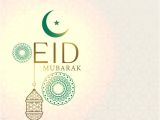 Eid Mubarak Email Template Elegant Eid Mubarak Greeting with Hanging Lantern Vector