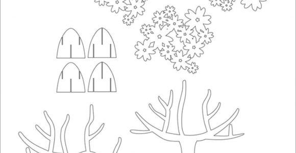 Eid Pop Up Card Template Tree 3d Pop Up Card Kirigami Pattern 1 with Images