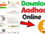 Eid to Download E-aadhaar Card Aadhar Card Download How to Download Aadhaar Card Online