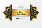 Eid Ul Adha Mubarak Card Eid Al Adha Mubarak Greeting Design Abstract Gold Color