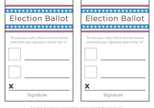 Election Ballots Template Voting Printables for Kids Learning Liftoff
