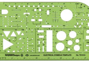 Electrical Drafting Templates Alvin Td1515 Electrical Symbols Drafting Template