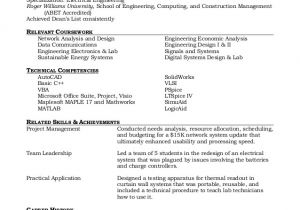 Electrical Engineer Resume New Graduate Electrical Engineering Admission Essay