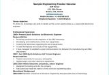 Electrical Engineer Resume New Graduate Sample Resume for Electrical Engineer Fresh Graduate