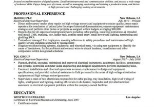 Electrical Maintenance Engineer Resume Electrical Engineer Resume Objective Vizual Resume