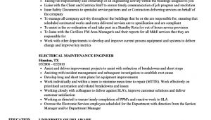 Electrical Maintenance Engineer Resume Electrical Maintenance Engineer Resume Samples Velvet Jobs
