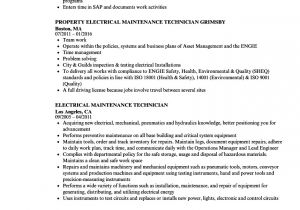 Electrical Maintenance Engineer Resume Electrical Maintenance Technician Resume Samples Velvet Jobs