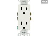 Electrical Outlet Template Leviton Decora 15 Amp Duplex Receptacle Outlet White 10