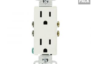 Electrical Outlet Template Leviton Decora 15 Amp Duplex Receptacle Outlet White 10