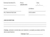 Electrical Work Contract Template 6 Work Estimate Templates Free Word Excel formats