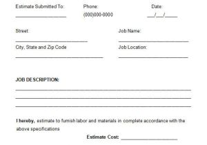 Electrical Work Contract Template 6 Work Estimate Templates Free Word Excel formats