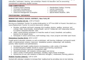 Elementary Teacher Resume Template Elementary School Teacher Resume Samples Free Resume