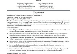 Elementary Teacher Resume Template Elementary School Teacher Resume Template Monster Com