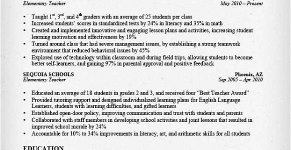 Elementary Teacher Resume Template Teacher Resume Samples Writing Guide Resume Genius