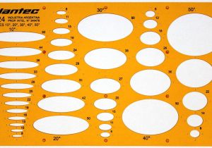 Elipse Template Metric Ellipse Ellipses Drawing Drafting Template Stencil