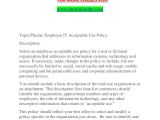 Email Acceptable Use Policy Template Employee It Acceptable Use Policy Description Select An