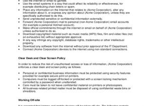 Email Acceptable Use Policy Template Sample Acceptable Usage Policy Free Download