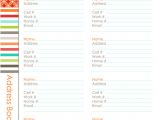 Email Address Book Template organizing Planner the Harmonized House Project Free