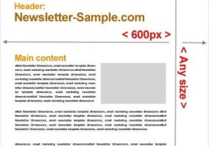 Email Blast Template Size Email Newsletter Templates Size Website Templates
