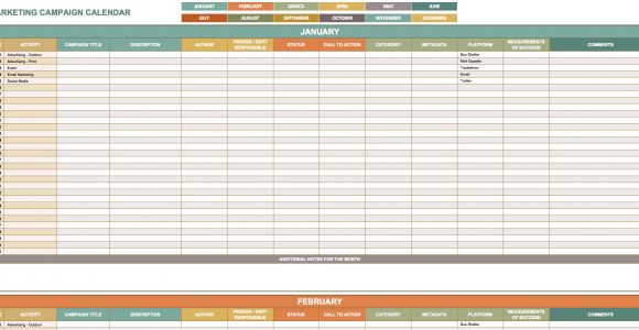 Email Campaign Calendar Template 9 Free Marketing Calendar Templates for Excel Smartsheet
