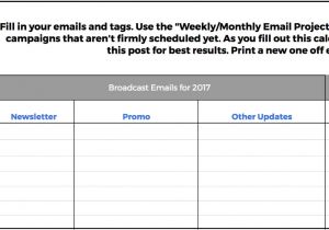 Email Campaign Calendar Template How to Make and Simplify Your Email Marketing Calendar