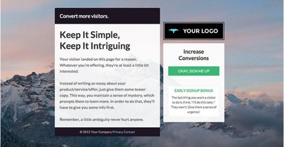 Email Capture Page Template the Ultimate List Of Free Landing Page Templates From