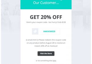 Email Coupon Template Drip Email Templates Easy to Import Drip Email Templates