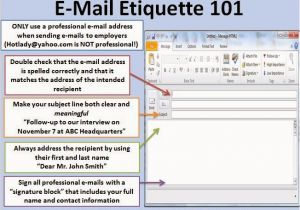 Email Etiquette Template Oakland University Career Services E Mail Etiquette 101