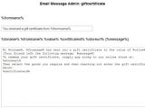 Email Gift Certificate Template Email Message formatting for Dreamweaver and WordPress