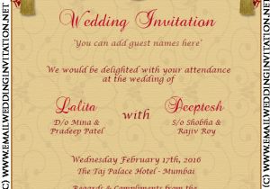 Email Indian Wedding Invitation Templates Free Indian Wedding Invitation Ecards