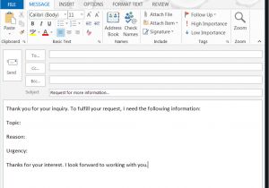 Email Invitation Templates for Outlook Creating Templates for Common Outlook Emails One Minute