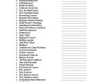 Email List Template for Bands Checklist for Band Calendar Of events