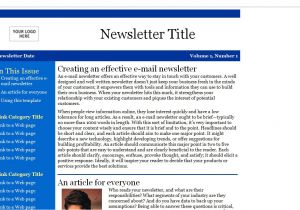 Email Newsletter Templates for Outlook Email Newsletter Templates Slim Image