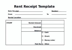 Email Rent Receipt Template Rent Invoice Template