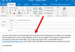 Email Response Templates How to Set Up An Out Of Office Reply In Outlook for Windows