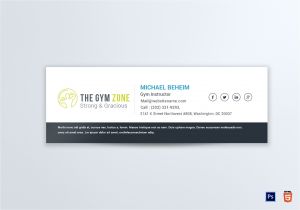 Email Signature Design Templates Gym Email Signature Design Template In Psd HTML