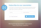 Email Subscription Template 20 Free Newsletter Subscription form Templates Psd