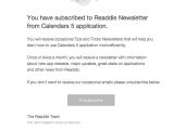Email Subscription Template Subscription Confirmation Email Design From Readdle