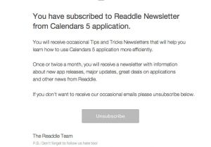 Email Subscription Template Subscription Confirmation Email Design From Readdle