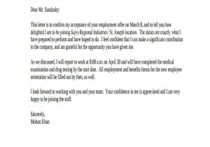 Email Template Accepting Job Offer 13 Employment Offer Letter Templates Free Samples