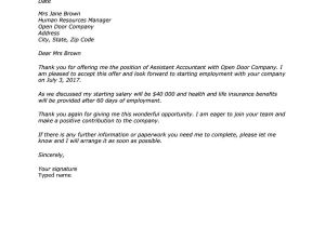 Email Template Accepting Job Offer 40 Professional Job Offer Acceptance Letter Email