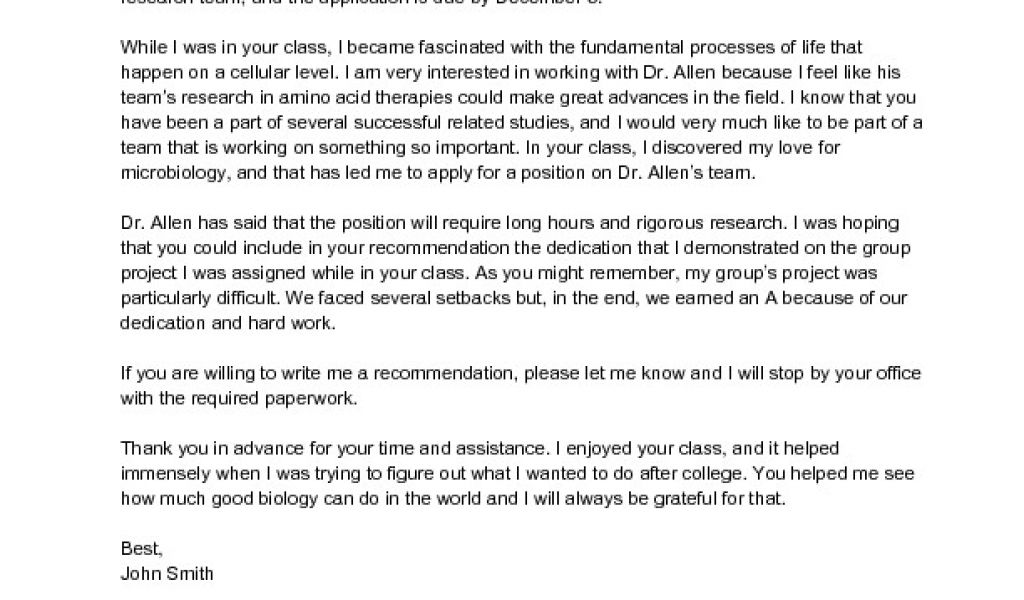 Email Template asking for Letter Of Recommendation Sample Email asking