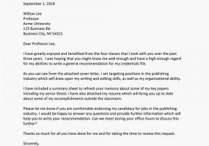 Email Template asking for Reference How to ask A Professor for A Letter Of Recommendation