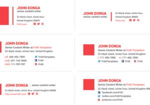 Email Template Footer Examples 18 Creative Free Email Signature Templates Utemplates